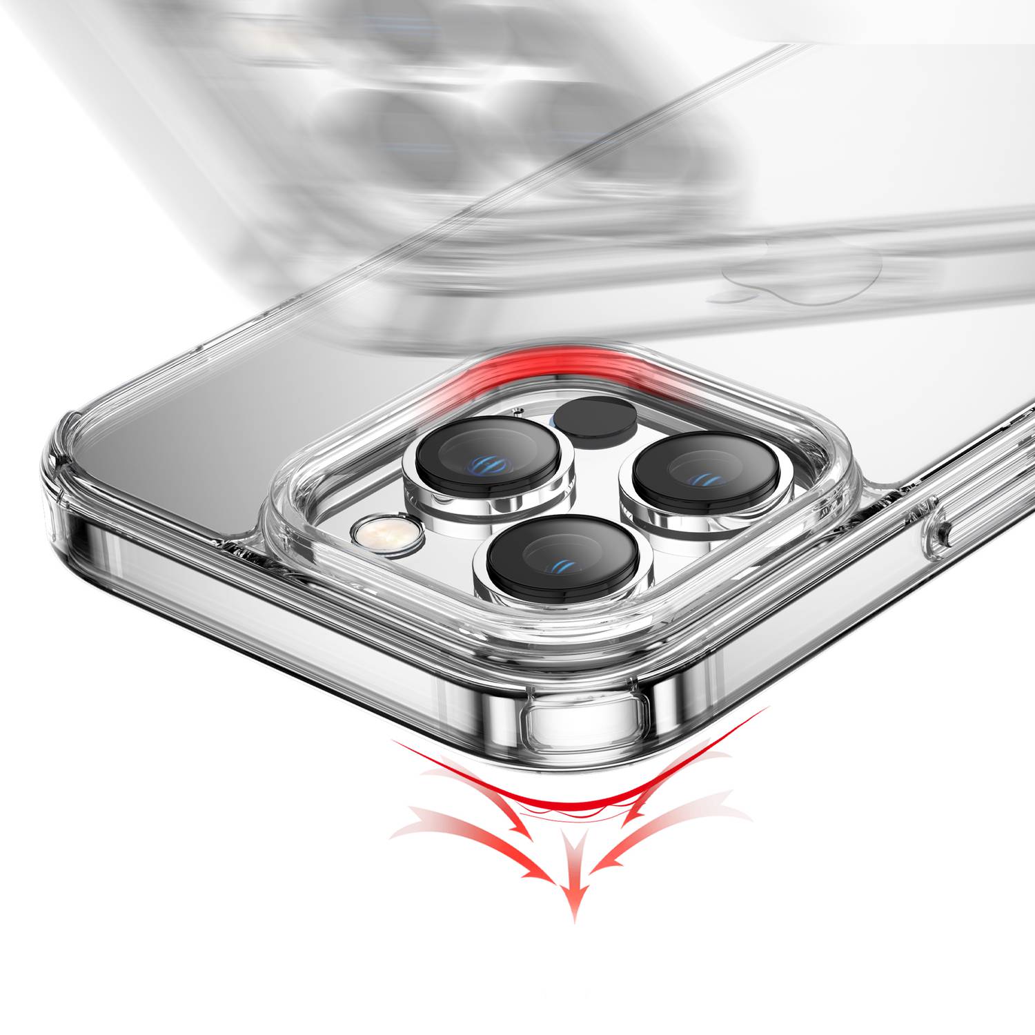 پک محافظتی 360 درجه گرین لیون مدل Green 360Â° Anti-Shock Creative Magnetic Case iPhone 14 Pro Max, Anti-Scratch, Easy Access to All Ports, Drop Protection - Clear
