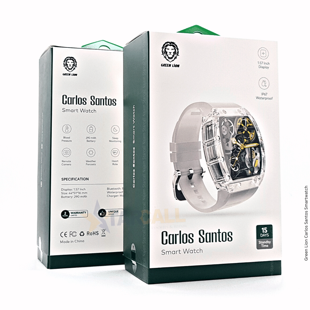 ساعت هوشمند کارلوس سانتوس گرین لاین مدل Green Lion Carlos Santos