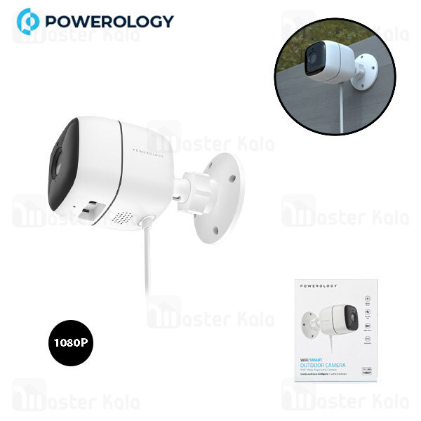 دوربین نظارتی هوشمند پاورولوژی Powerology Wifi Smart Outdoor Camera 110 Wide PSOWCFWH