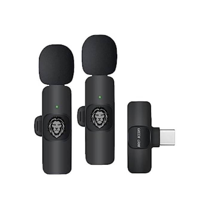 میکروفون بی سیم 3 در 1 گرین Green Lion 3 in 1 Wireless Microphone مدل GN3WIRMICPBK