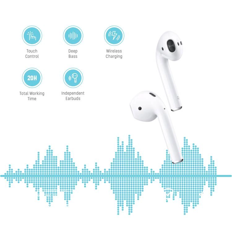 هندزفری بلوتوث پرودو پرو بلو Porodo Pro Blue Deep Bass Wireless Earbuds